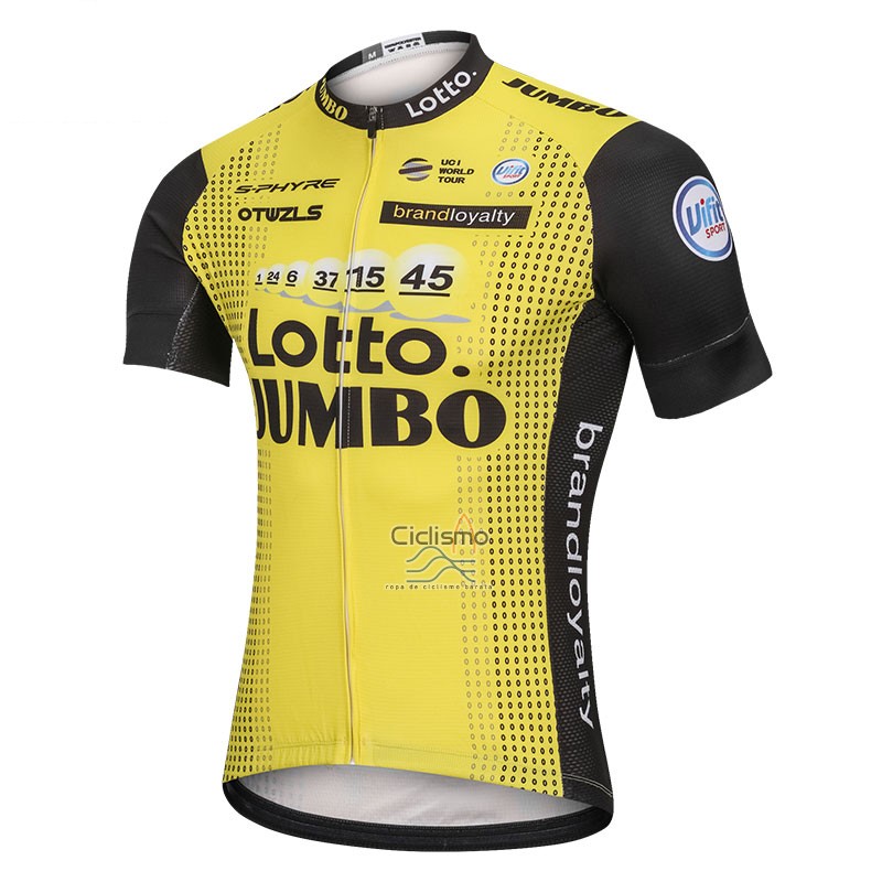 Lotto NL Jumbo Ropa Ciclismo Culotte Corto 2018 Mangas Cortas AMarillo
